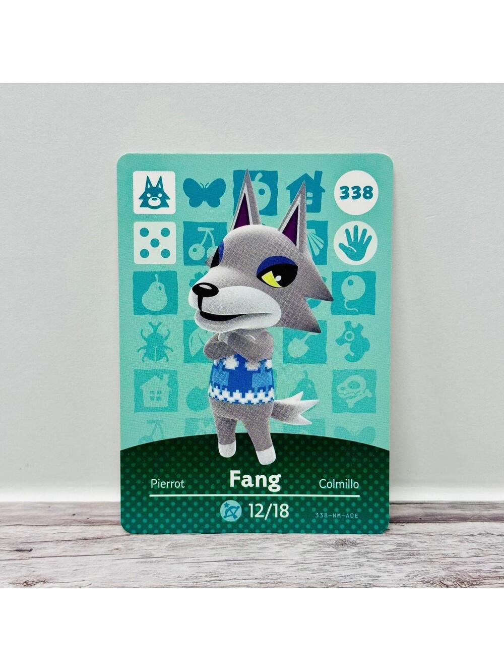 Nintendo Animal Crossing Fang # 338 Amiibo Card Authentic Series 4